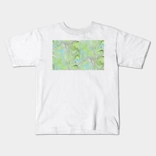 Marbled Paper Abstract : Melusina's Scream Kids T-Shirt